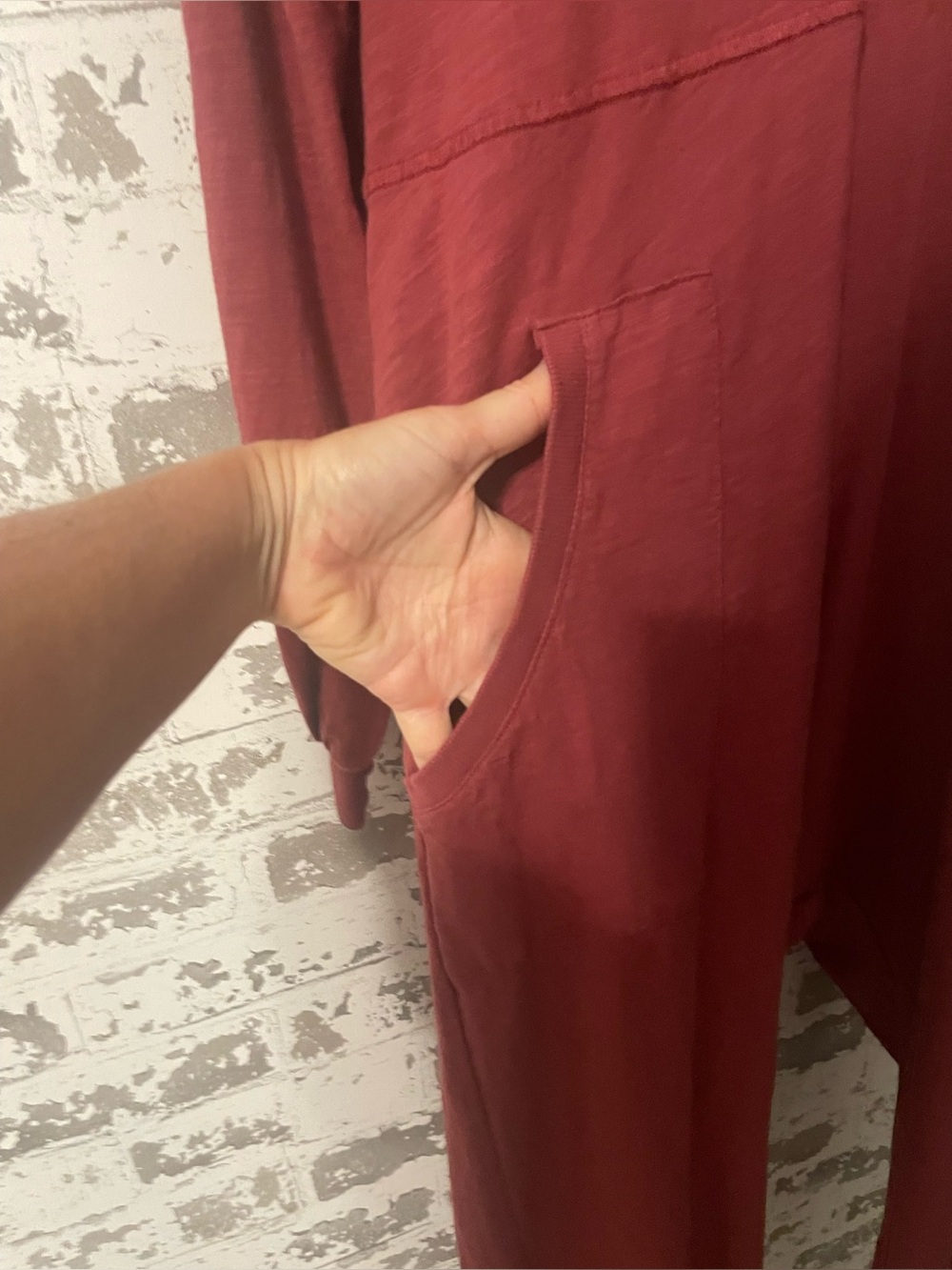 Intimately Free People Oversized Lounge Jumpsuit One Piece Romper Rust Rose XS - Picture 4 of 8